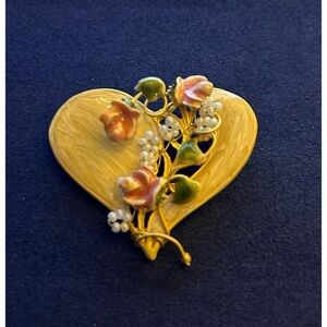 Vintage Heart Brooch Circa., 1970s